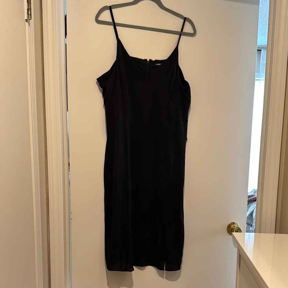 Express Black Slip Dress Spaghetti Strap Cocktail